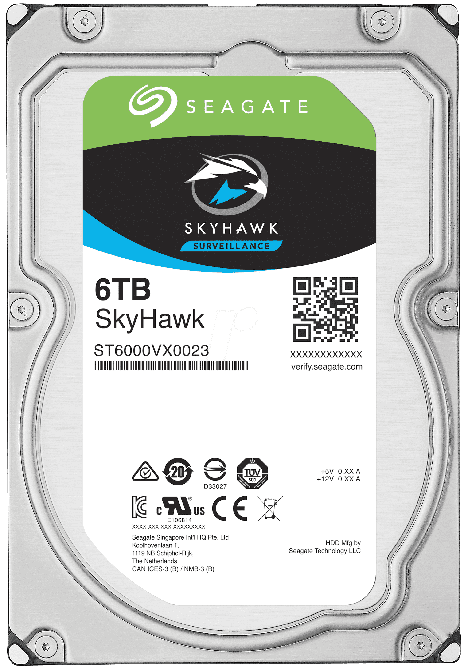 Жесткий диск 6ТБ Seagate SkyHawk ST6000VX0023